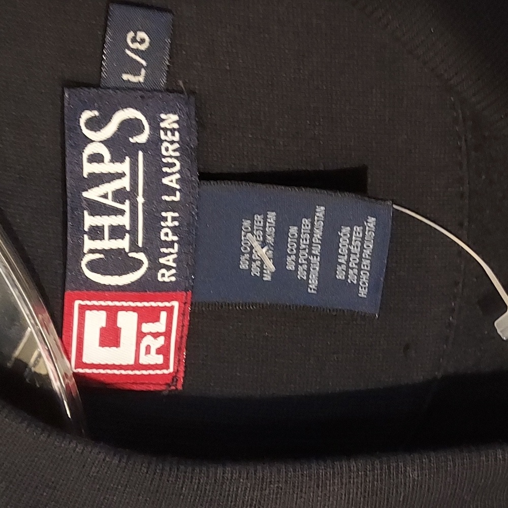 Vintage RL CHAPS  Sz L  Navy sweat shirt - Picture 7 of 10